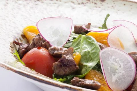 Salad with meat Stock Photos