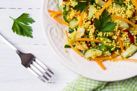 Salad with millet Foto stock