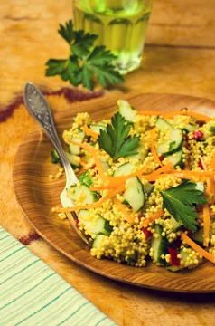 Salad with millet Stock Photos