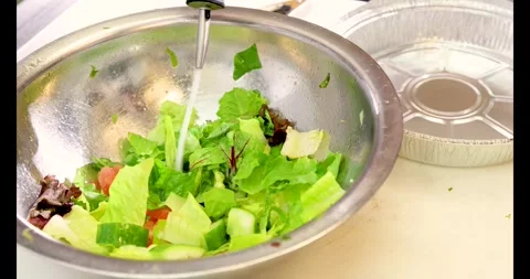 Salad mixing Stock Footage 295664196