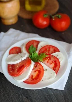 Salad mozzarella Stock Photos