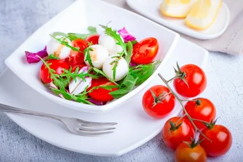 Salad with mozzarella Stock Photos