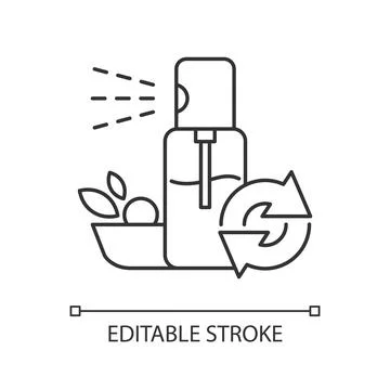 Salad oils refill linear icon Stock Illustration