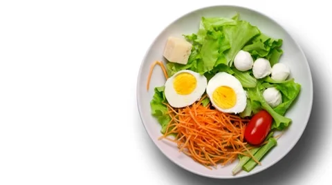 Salad - overhead shot Stockbeeldmateriaal 8826898