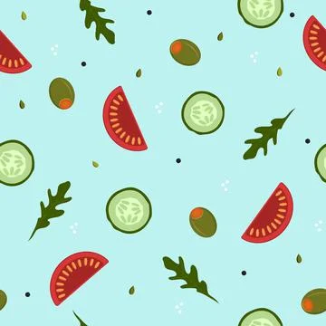 Salad pattern2 Stock Illustration