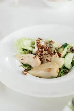 Salad with pears and nuts 写真素材