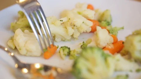 Salad on plate in close up Stock-Footage 82543941