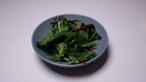 Salad in the plate Stock Footage 152617727