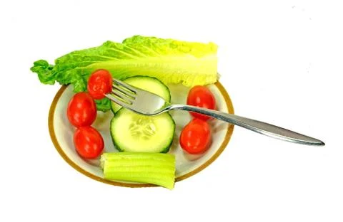 Salad on a plate. Stock Photos