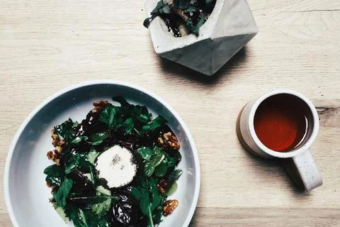 Salad in a plate Stock Photos