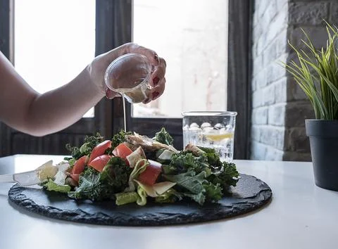 Salad in a plate Stock Photos