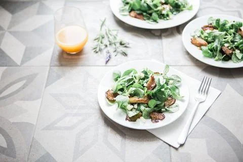 Salad in a plate Stock Photos