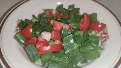 Salad in the plate Stock Photos
