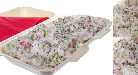 Salad portion in multiple shots Stock Photos
