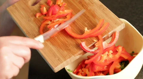 Salad preparation. Stock Footage 655999