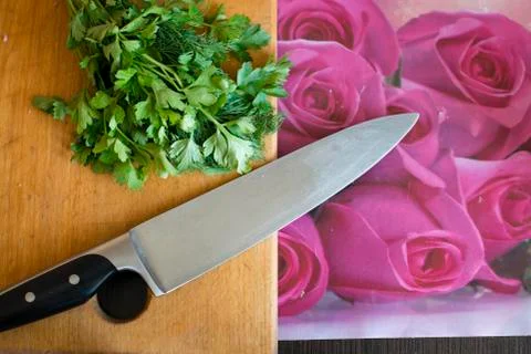Salad preparation Stock Photos