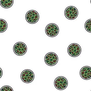 Salad prepared from tomato vector seamless pattern Stockillustratie