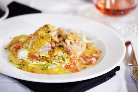 Salad with quail Stock Photos