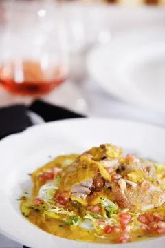 Salad with quail Stock Photos