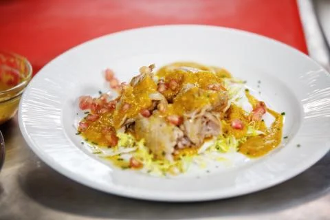 Salad with quail Stock Photos