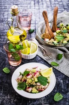Salad of quinoa Stock Photos