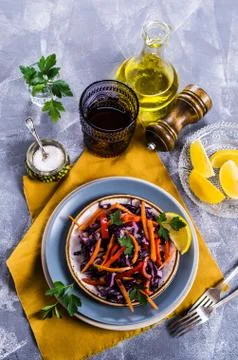 Salad of raw vegetables Stock Photos