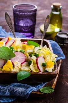 Salad from raw vegetables Stock Photos