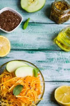 Salad with raw vegetables Stock Photos