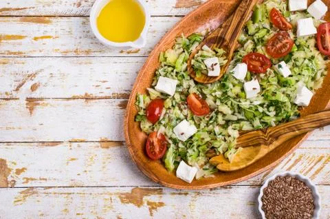 Salad with raw vegetables Stock Photos