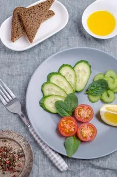 Salad of raw vegetables Stock Photos