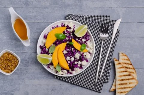 Salad of raw vegetables Stock Photos