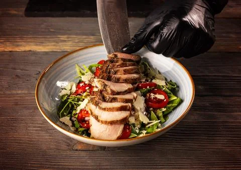 Salad is ready to be served Stock Photos