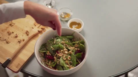 Salad recipe 스톡 동영상 230671601