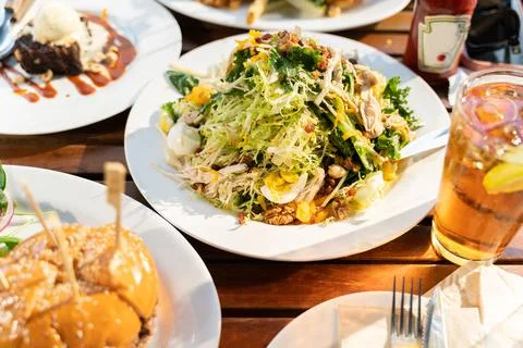 Salad in a restaurant Stock Photos