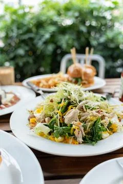 Salad in a restaurant Stock Photos