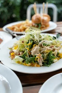 Salad in a restaurant Stock Photos