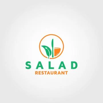 Salad restaurant vector logo design Stock Illustration