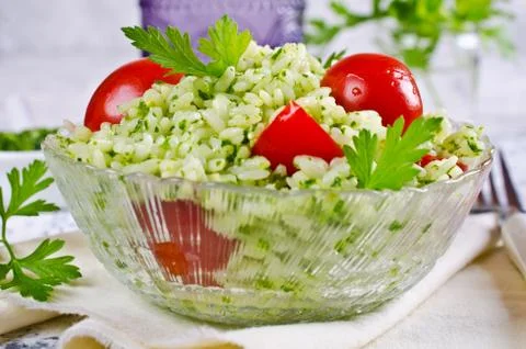Salad with rice Stock Photos