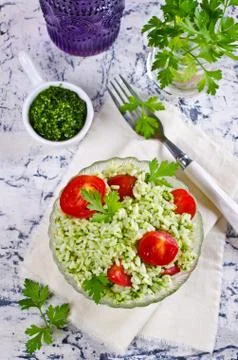 Salad with rice Stock Photos