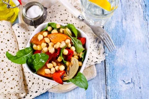 Salad of roasted vegetables Stock Photos