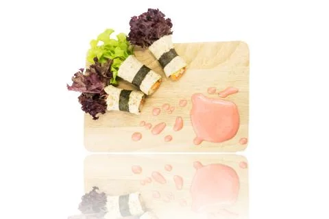 Salad roll landscape Stock Photos