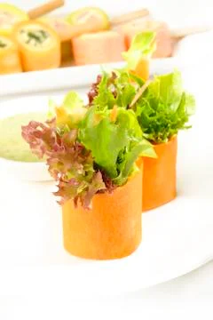 Salad roll Stock Photos