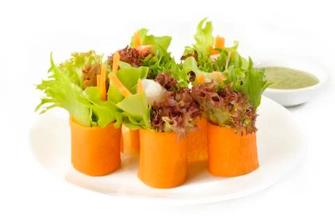 Salad roll Stock Photos