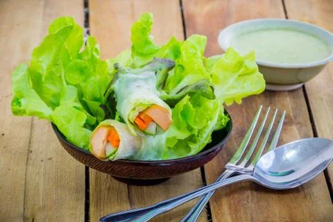 Salad roll Foto stock