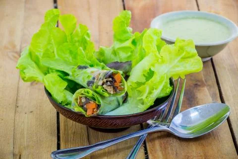 Salad roll Fotos Stock
