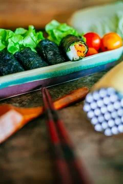 Salad roll Fotos Stock