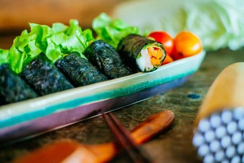 Salad roll Fotos Stock