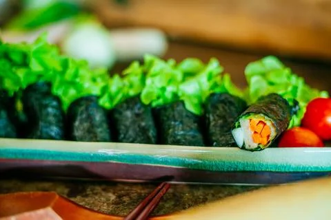 Salad roll 스톡 사진