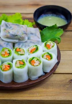 Salad roll Fotos Stock