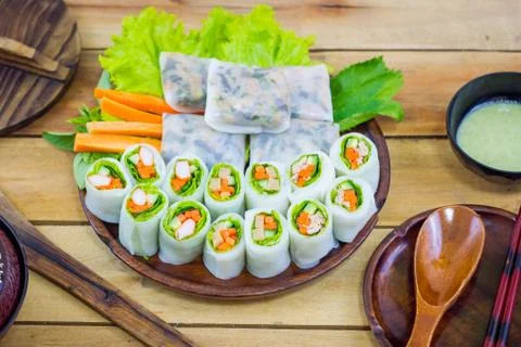 Salad roll Fotos Stock